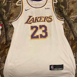 Nike White Lebron James Jersey